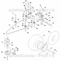 H   Transmission, roue arrière, embrayage de lame pour Stihl RT 4112.1 SZ