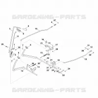 I   Frein, Frein de stationnement, Levier de commande pour Stihl RT 4112.1 SZ
