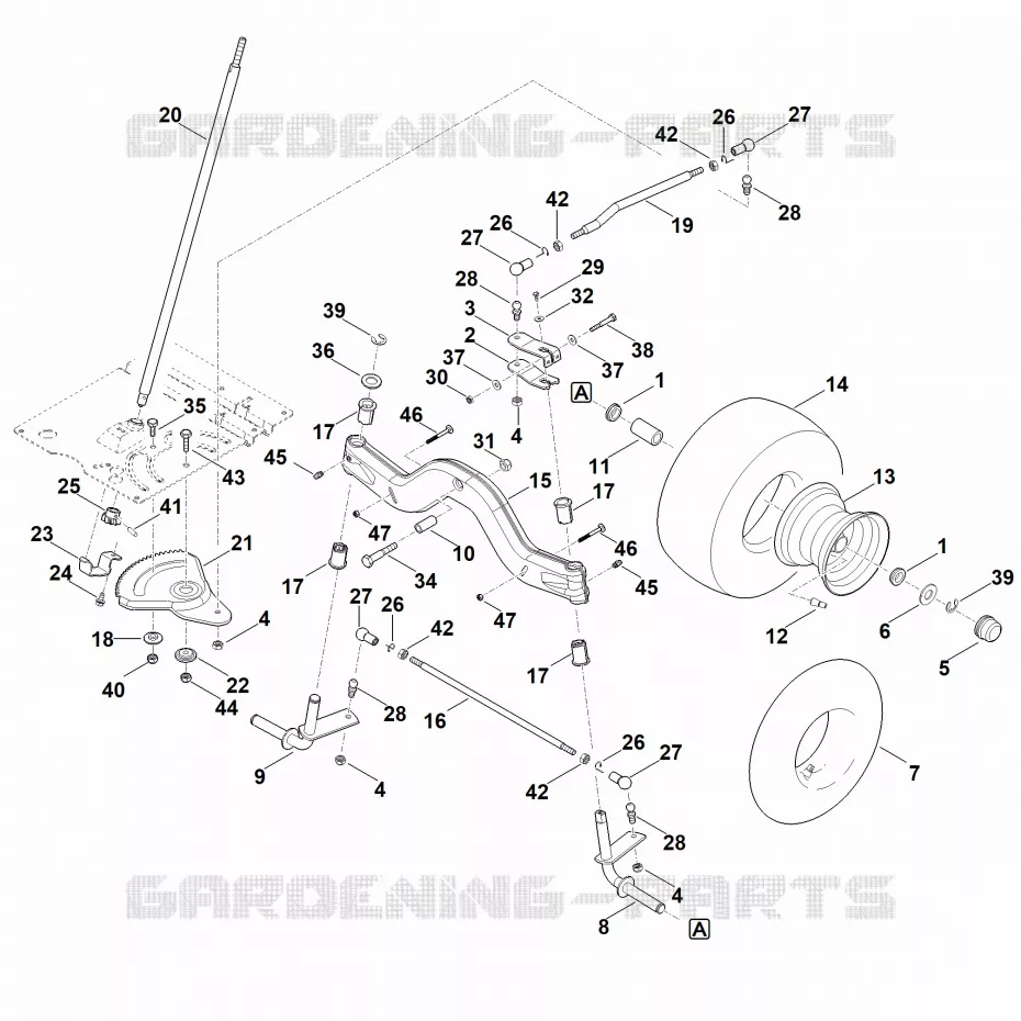 E - Direction, roue avant Stihl Tracteurs de pelouse Tracteurs tondeuses RT RT 5097.1 Z  RT 5097.1 Z