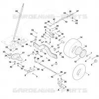 E   Direction, roue avant pour Stihl RT 6112.0 C