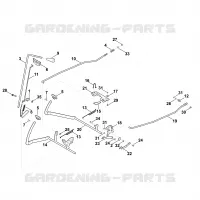 J   Frein, Frein de stationnement, Levier de commande pour Stihl RT 6112.0 C