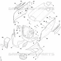 D   Capot moteur pour Stihl RT 6112.1 ZL