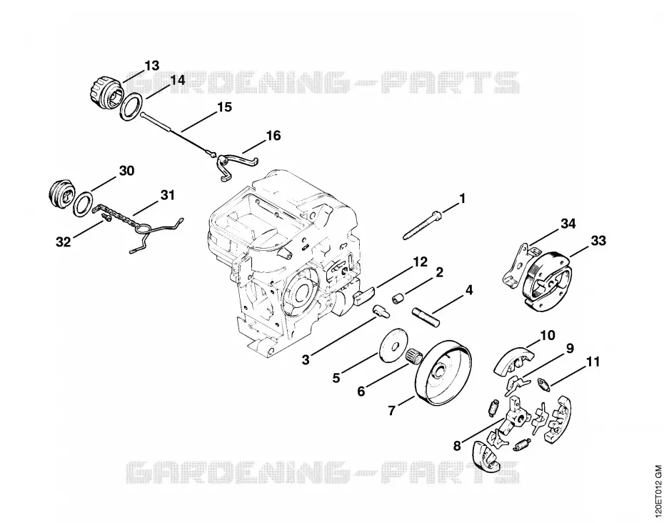 Embrayage Stihl Tronçonneuses Tronçonneuses Tronçonneuses thermiques 010 AV  010 AV