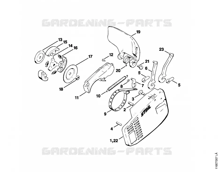 Frein de chaîne Stihl Tronçonneuses Tronçonneuses Tronçonneuses thermiques 015 AV  015 AV