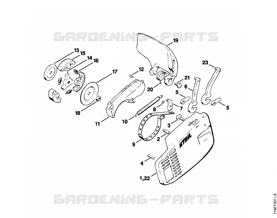 Frein de chaîne Stihl Tronçonneuses Tronçonneuses Tronçonneuses thermiques 015 AVQ  015 AVQ
