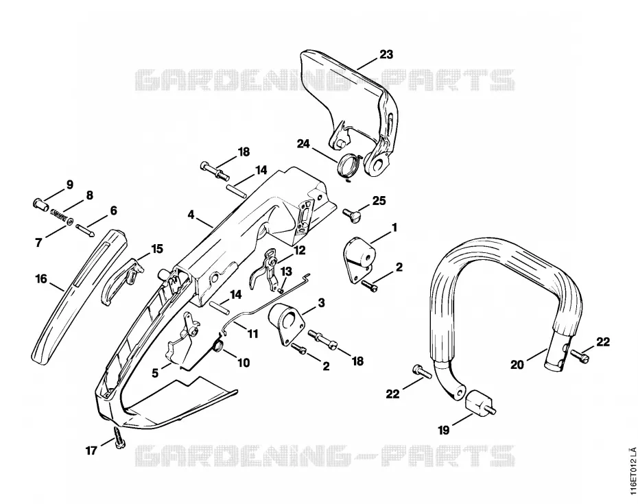 Poignée Stihl Tronçonneuses Tronçonneuses Tronçonneuses thermiques 015 AVQ  015 AVQ