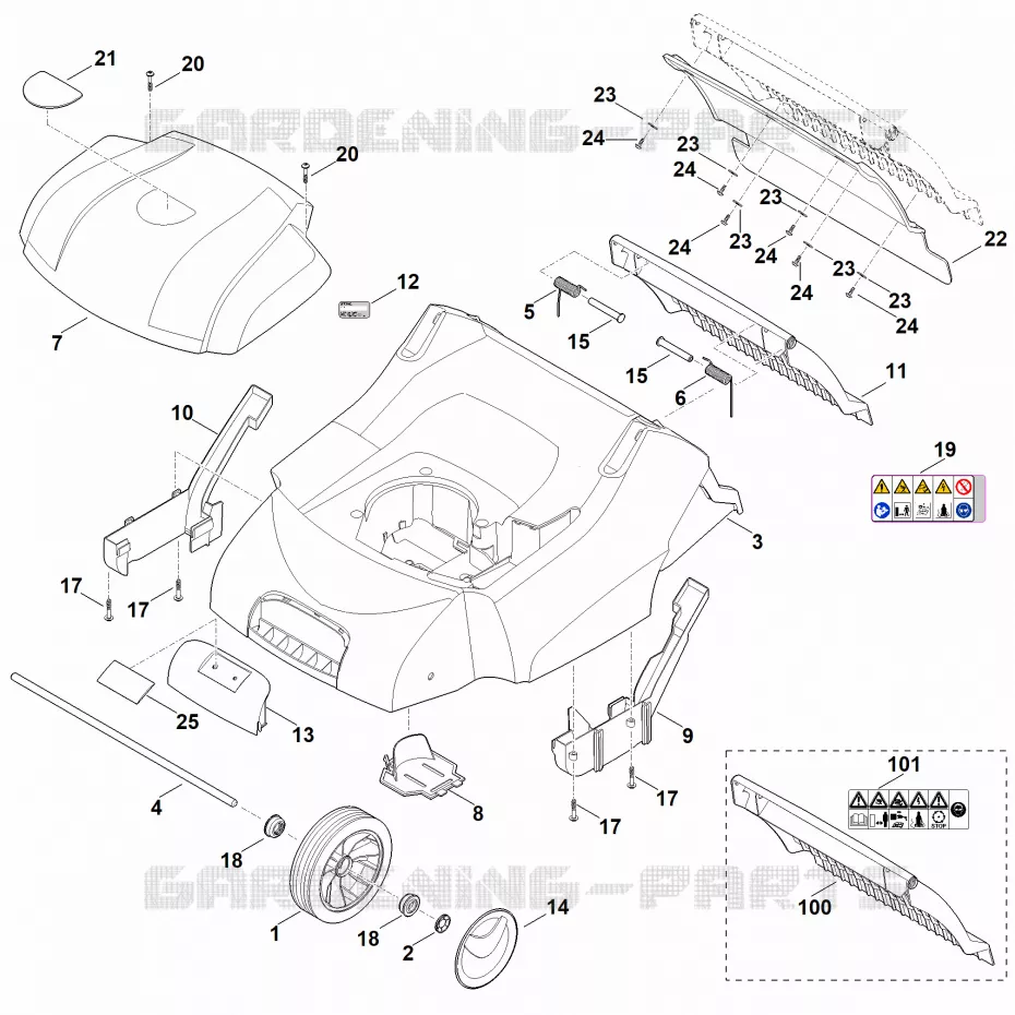C - Carter, Axe Stihl Scarificateurs Scarificateurs Aérateurs électriques RLE 540.0  RLE 540.0