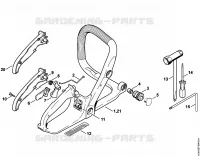 Cadre de poignée, Outils pour Stihl 017