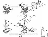 Cylindre pour Stihl 017