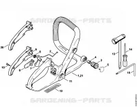Cadre de poignée, Outils pour Stihl 017 C