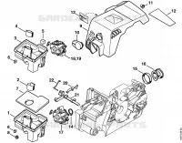 Filtre à air, Capot pour Stihl 017 C