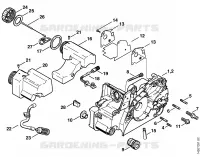 Carter moteur pour Stihl 018