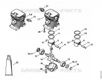 Cylindre pour Stihl 018 C