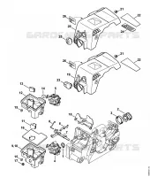 Filtre à air, Capot pour Stihl 018 C