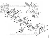 Protège main, Frein de chaîne pour Stihl 018 C