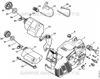 Carter moteur pour Stihl 019 T