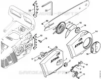 Couvercle de pignon pour Stihl 019 T