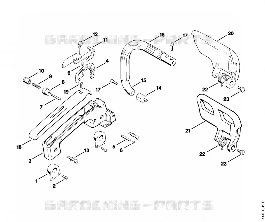 Poignée Stihl Tronçonneuses Tronçonneuses Tronçonneuses thermiques 020 (1114)  020 (1114)