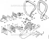 Filtre à air, Commande des gaz pour Stihl 024 S