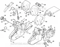 Carter de réservoir, Crépine d'aspiration pour Stihl 028