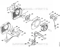 Dispositif de lancement (Cliquet), Dispositif d'allumage (Electronique) pour Stihl 028