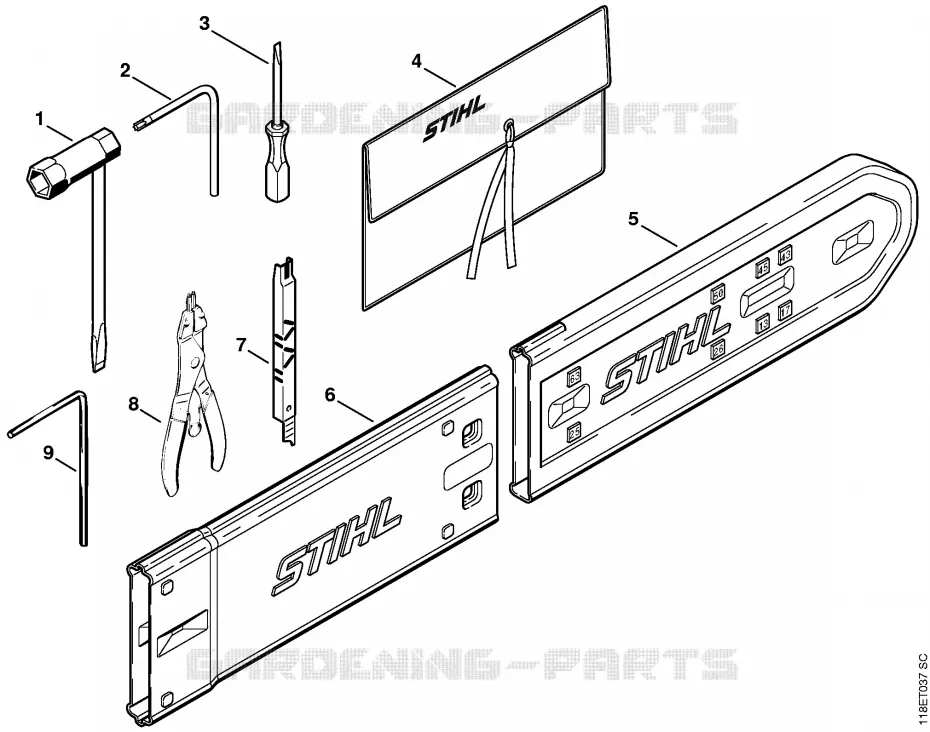 Outils, Accessoires optionnels Stihl Tronçonneuses Tronçonneuses Tronçonneuses thermiques 028  028