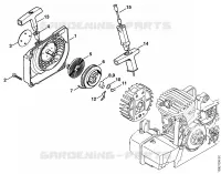 Carter de ventilateur avec lanceur pour Stihl 029