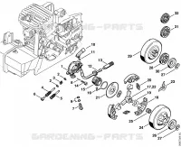 Pompe à huile, Embrayage pour Stihl 029