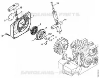 Carter de ventilateur avec lanceur pour Stihl 039