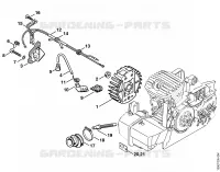Dispositif d'allumage pour Stihl 039