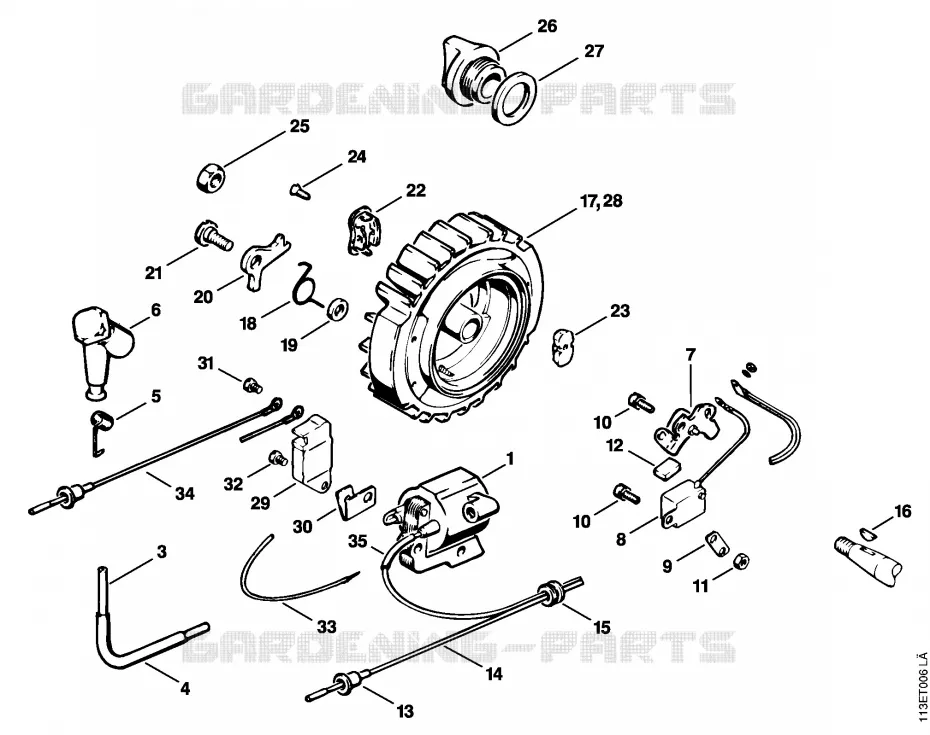 Bobine d'allemage, Rotor Stihl Tronçonneuses Tronçonneuses Tronçonneuses thermiques 031  031