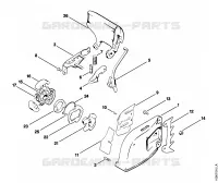 Frein de chaîne avec embrayage séparateur pour Stihl 032 AVE