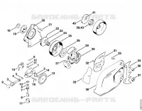 Pompe à huile, Embrayage, Couvercle de pignon pour Stihl 032 AVE