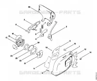 Frein de chaîne avec embrayage séparateur pour Stihl 032 AVEW