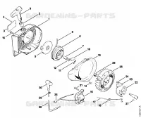 Carter de ventilateur, Jeu de contacts pour Stihl 032 AVEQW