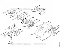 Pompe à huile, Embrayage, Couvercle de pignon pour Stihl 032 AVEQW