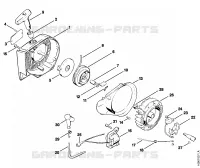 Carter de ventilateur, Jeu de contacts pour Stihl 032 AVQ
