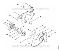 Frein de chaîne avec embrayage séparateur pour Stihl 032 AVQ