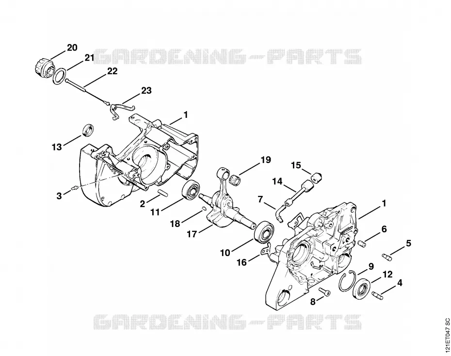 Carter de vilebrequin Stihl Tronçonneuses Tronçonneuses Tronçonneuses thermiques 038 S  038 S