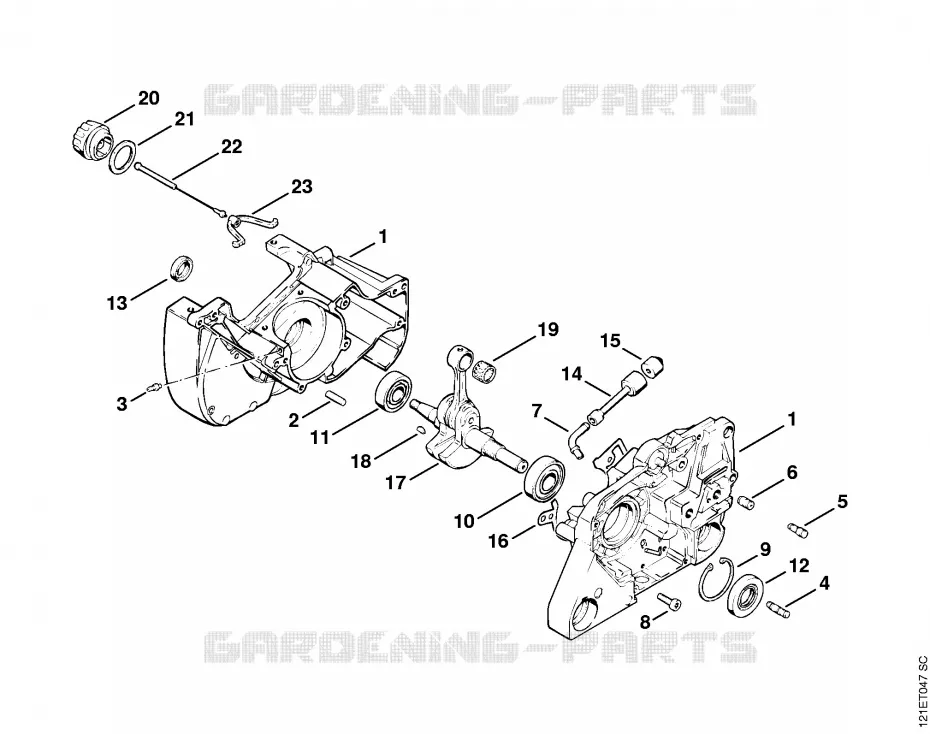 Carter de vilebrequin Stihl Tronçonneuses Tronçonneuses Tronçonneuses thermiques 038 SW  038 SW