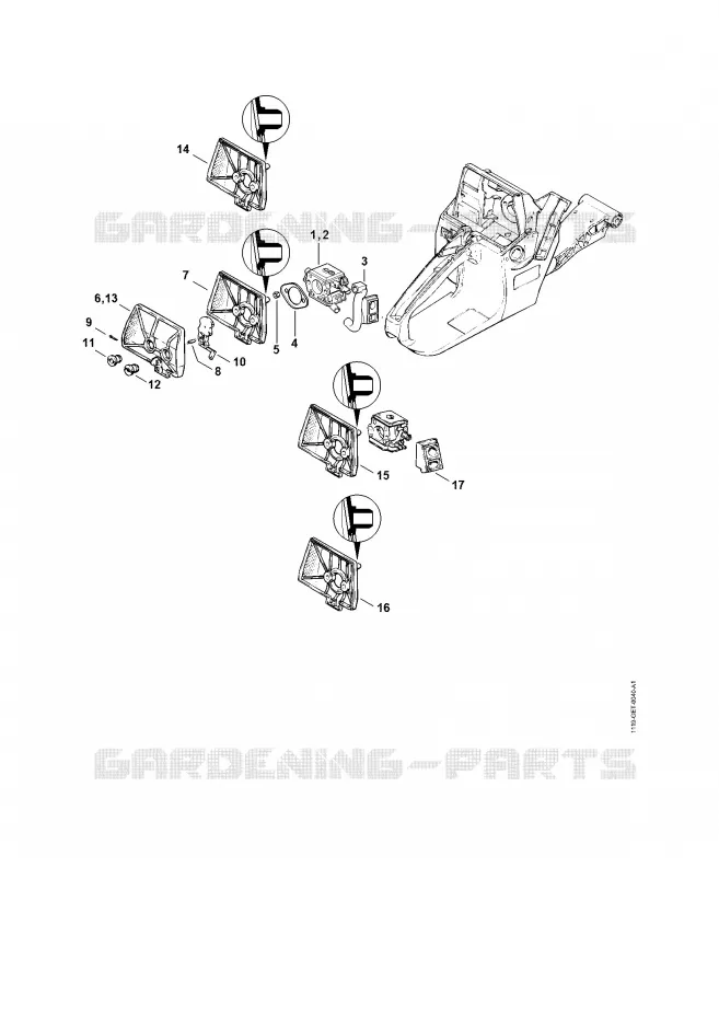 Filtre à air Stihl Tronçonneuses Tronçonneuses Tronçonneuses thermiques 038 SW  038 SW