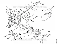 Pompe à huile, Embrayage, Couvercle de pignon pour Stihl 041 AVQ