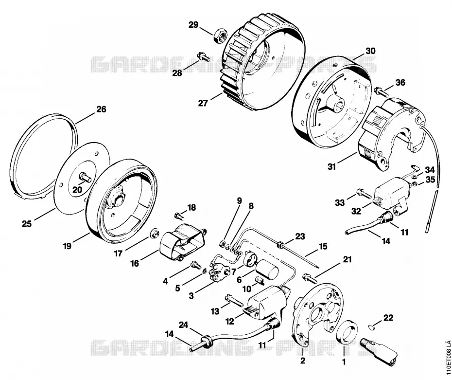 Dispositif d'allumage Stihl Tronçonneuses Tronçonneuses Tronçonneuses thermiques 041 AVQ  041 AVQ