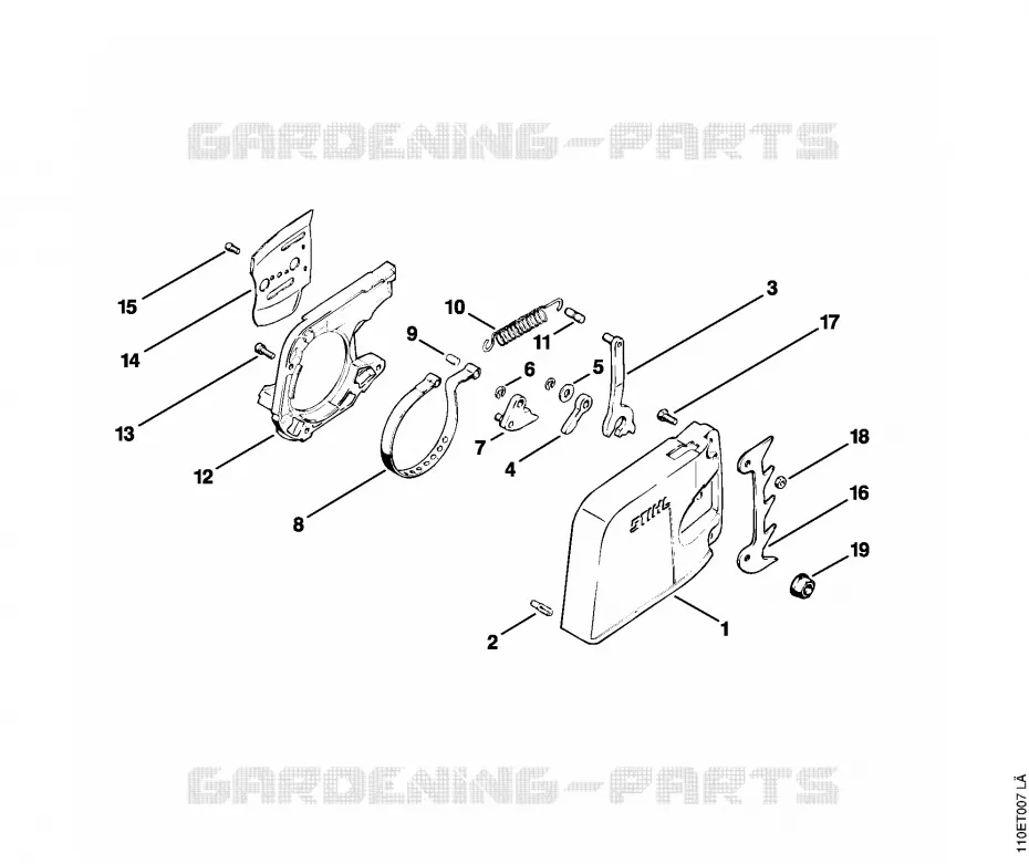 Frein de chaîne Stihl Tronçonneuses Tronçonneuses Tronçonneuses thermiques 041 AVQ  041 AVQ