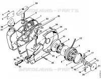 Couvercle de carter, Lanceur pour Stihl 041 G