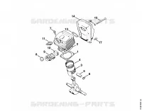 Cylindre, Silencieux pour Stihl 042 Q