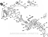 Carter, Vilebrequin pour Stihl 044