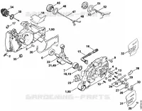 Carter, Vilebrequin pour Stihl 044 C