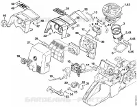 Pièces du starteur automatique pour Stihl 044 C