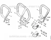 Poignée tubulaire, Lamelle de chauffage pour Stihl 044 C